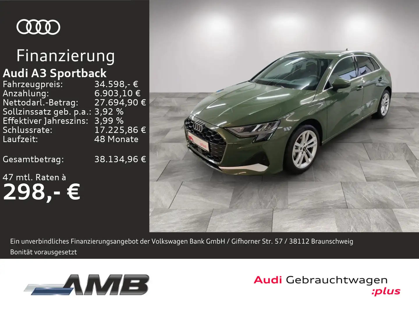 Audi A3 Advanced 30 TFSI AHK/Standhz/02.30G Grün - 1