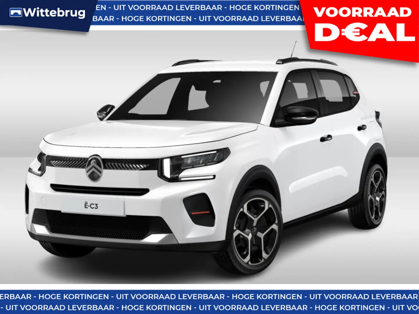 Citroen C3 E-C3 Plus 113pk 44 kWh DIRECT LEVERBAAR - GRATIS W Wit - 1