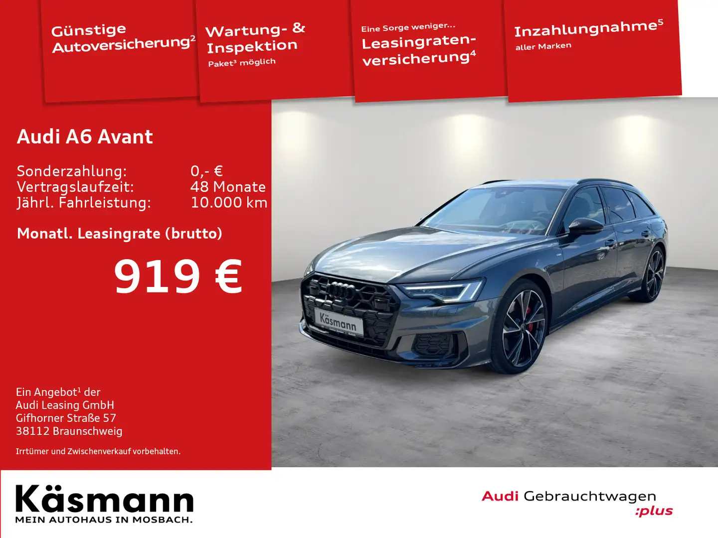 Audi A6 S line 55 TFSIe quattro S line KAM HUD Grau - 1