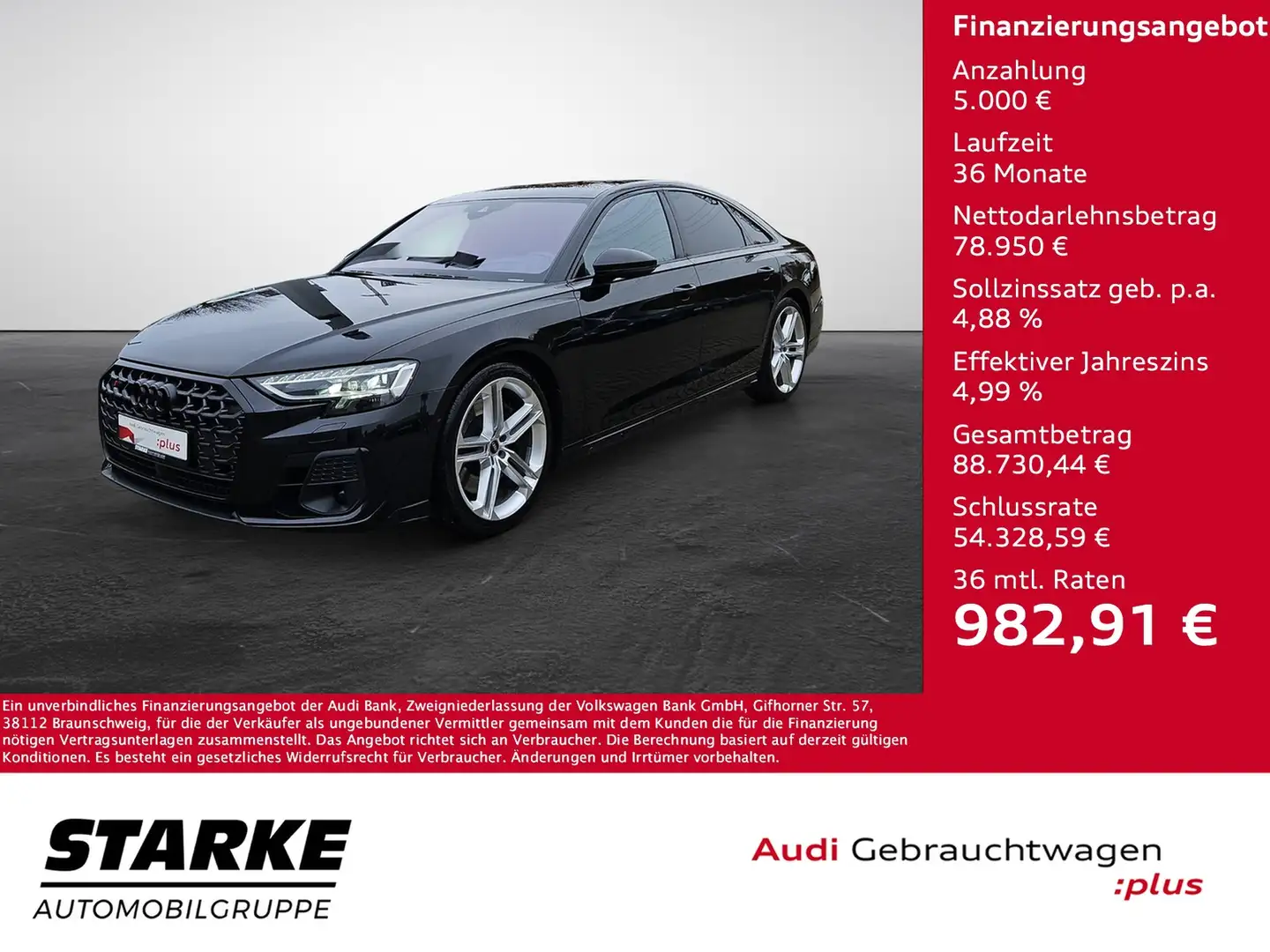 Audi S8 TFSI tiptronic quattro NaviPlus Matrix AHK Pano... Schwarz - 1