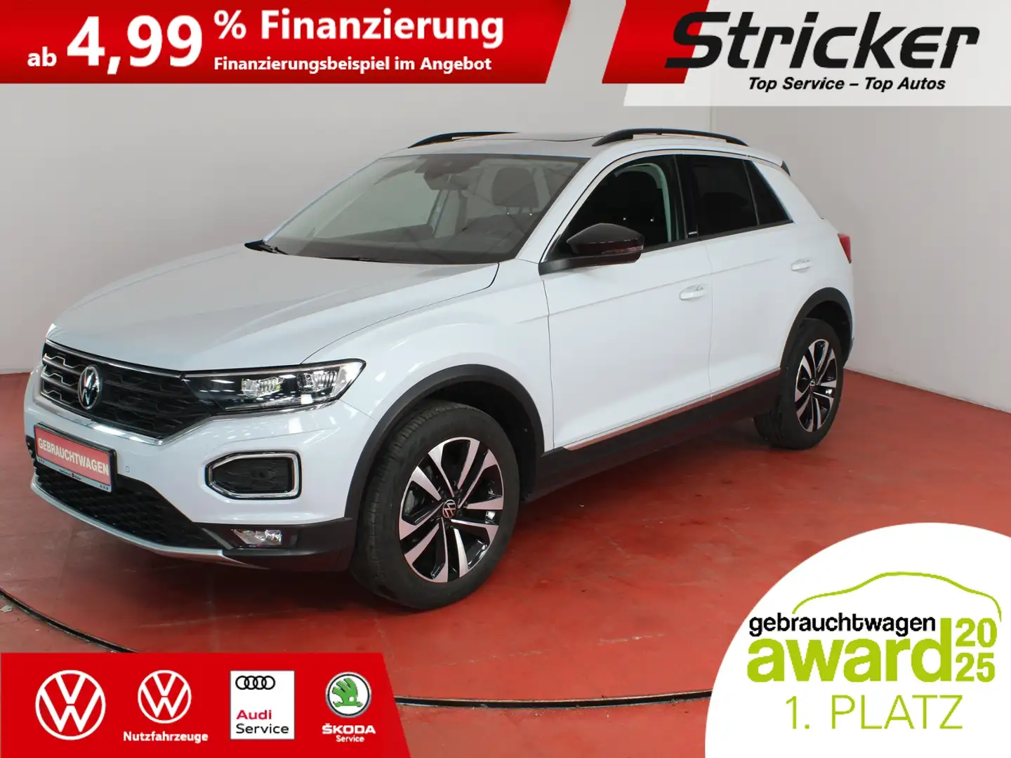 Volkswagen T-Roc United 1.5TSI DSG 249,-ohne Anzahlung Navi Weiß - 1