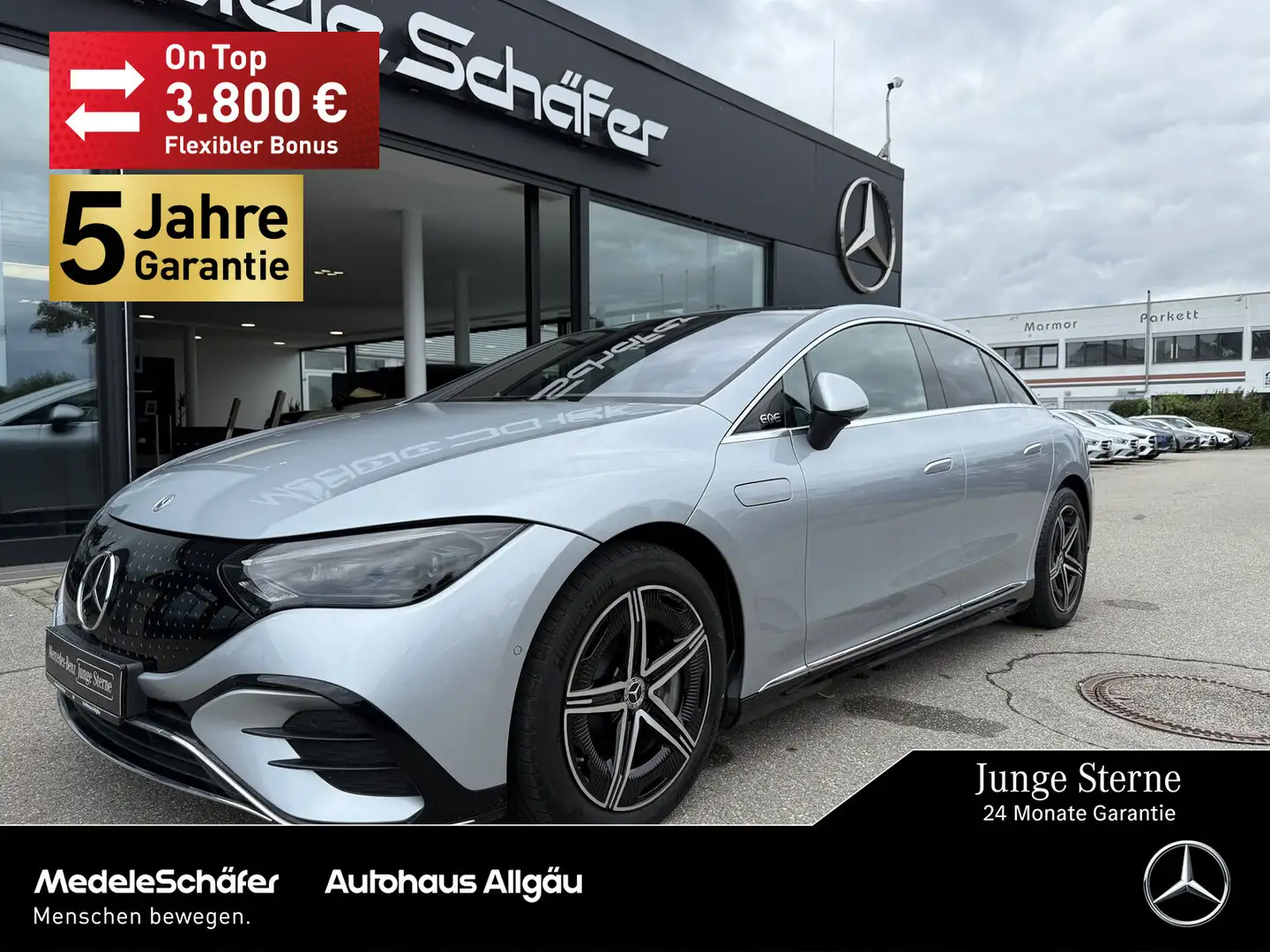 Mercedes-Benz EQE 300 EQE 300 AMG Premium HA-Lenk 22kW HuD Pano NP93 LED Argent - 1