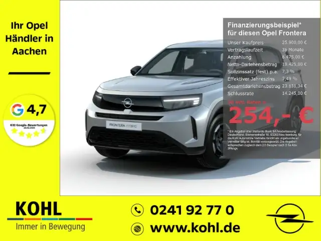 Opel Frontera GS 1.2 145PS Hybrid 7-Sitzer Navi PDCv+h Klimaauto