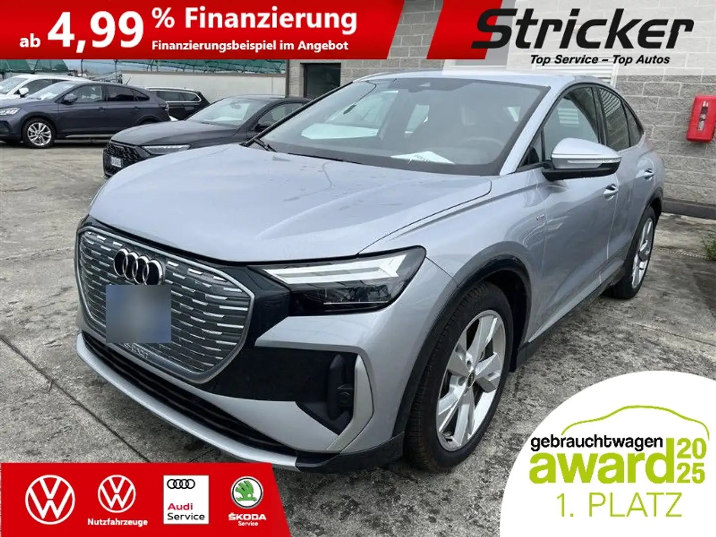 Audi Q4 e-tron S-Line quattro 220/77 380,-ohne Anzahlung Navi Ka Silber - 2