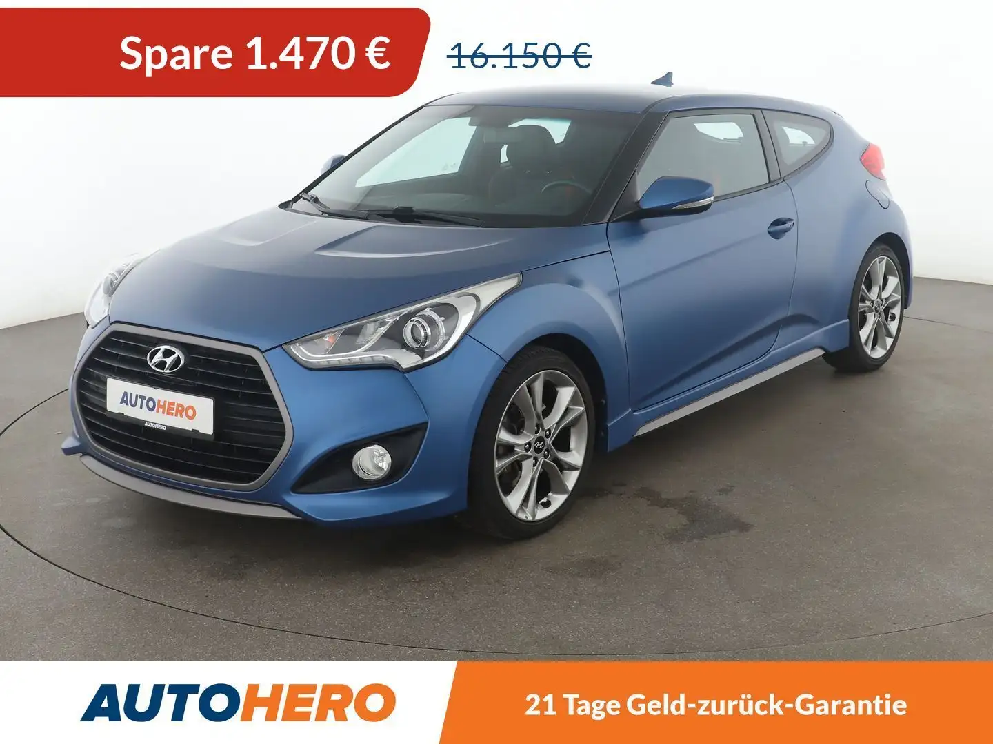 Hyundai VELOSTER 1.6 TGDI Matt Finish *NAVI*CAM*PDC*SHZ* Blau - 1