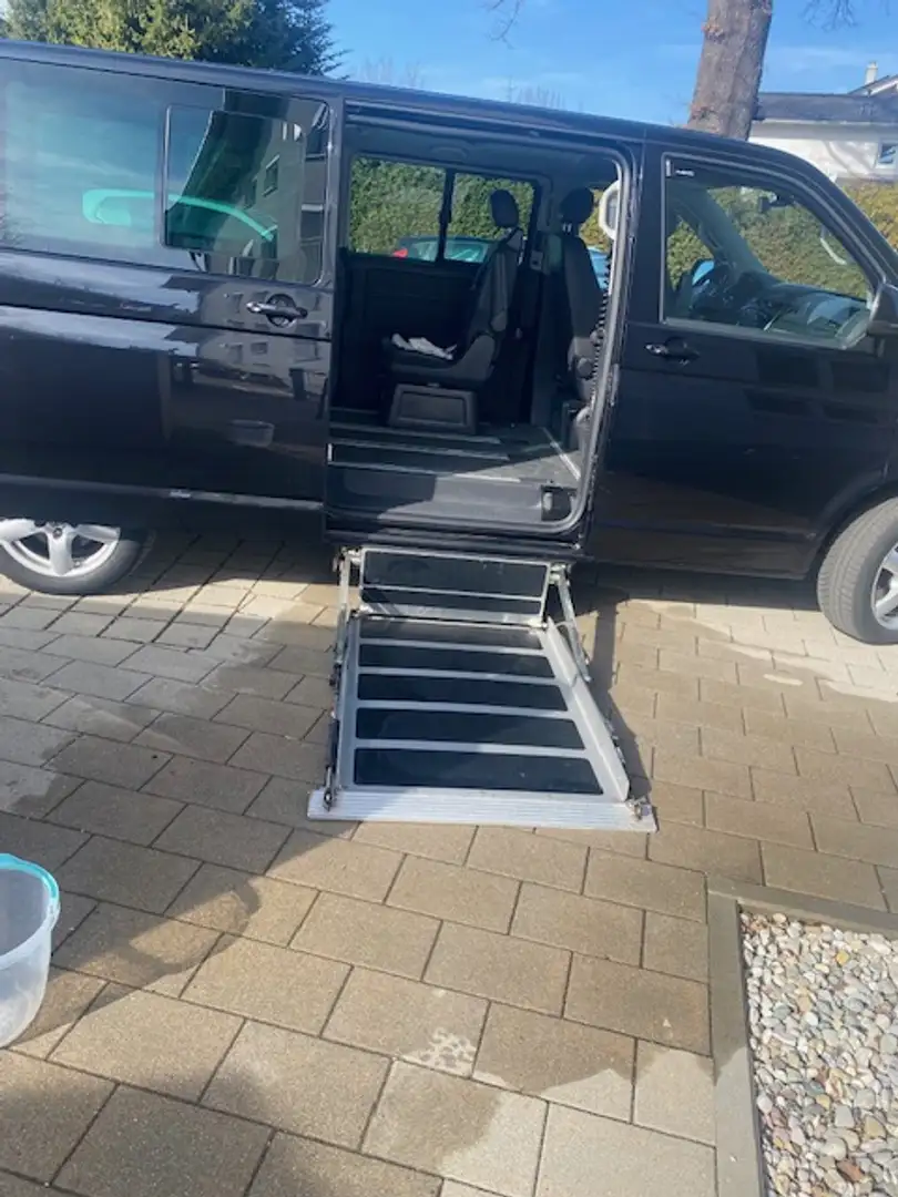 Volkswagen T5 Multivan Alcantara-Highline-Rampe-Lang-2xSch.Tü Negro - 1