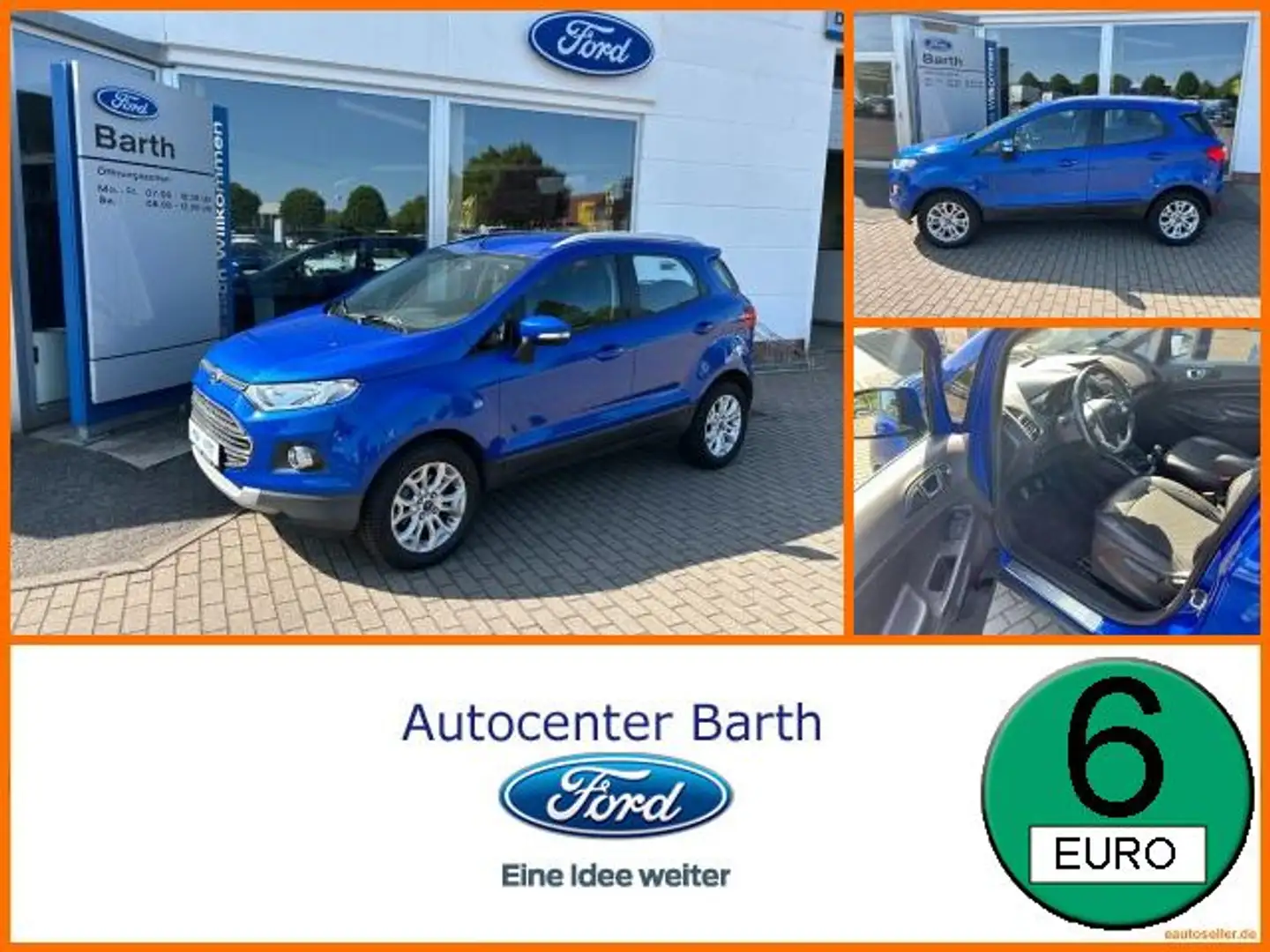 Ford EcoSport 1.0 EcoBoost Titanium KeyLess LM SHZ Blauw - 1