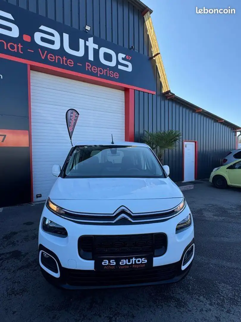 Citroen Berlingo Citroën 1.5 BlueHDI 75cv Monospace attelage remorq Blanc - 2