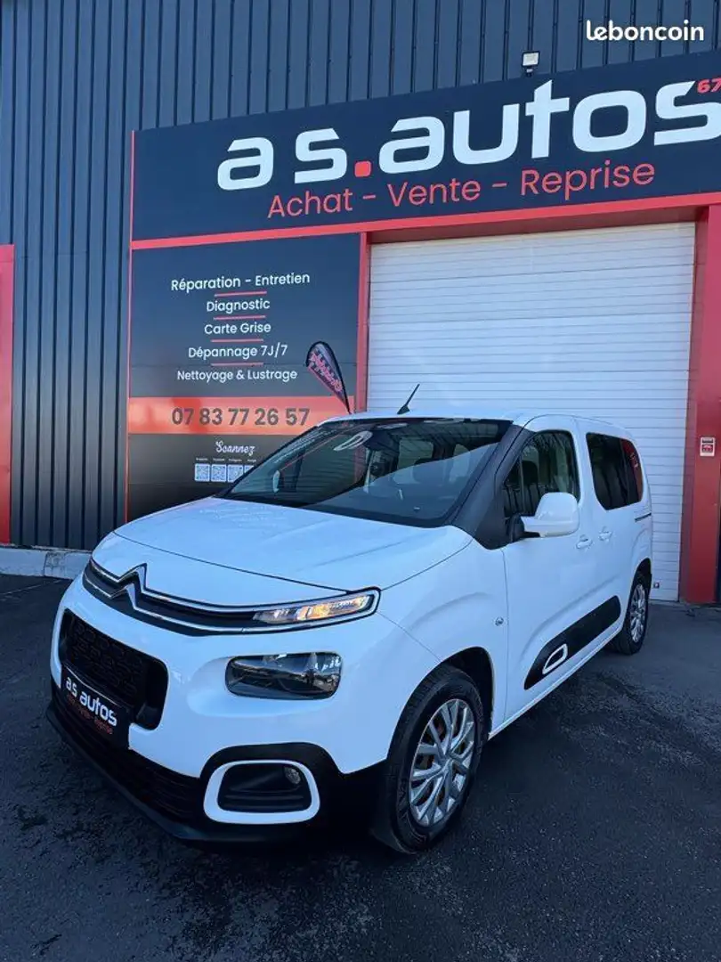 Citroen Berlingo Citroën 1.5 BlueHDI 75cv Monospace attelage remorq Blanc - 1