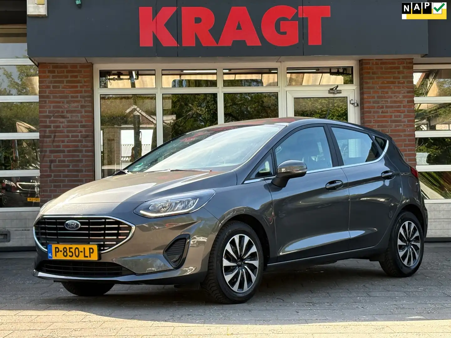 Ford Fiesta 1.0 EcoBoost Hybrid Titanium X - NAP - Apple carpl Gris - 1