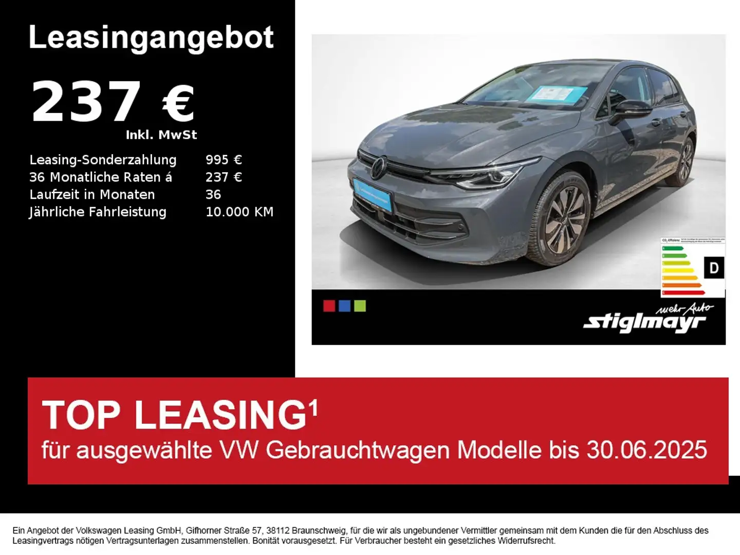 Volkswagen Golf VIII GOAL 2.0 TDI DSG ACC+AHK+KAMERA+NAVI Grijs - 1