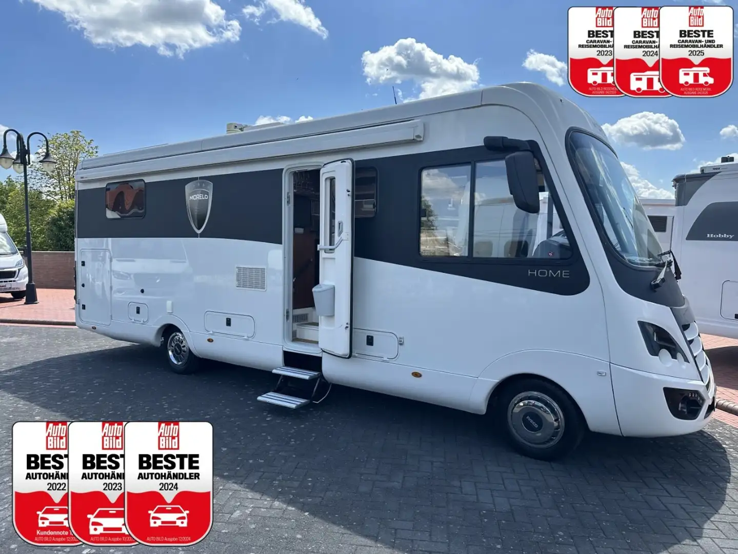 Morelo Home 83 MX Iveco +Hubst+2x Klima+TV+Solar+ Blanc - 1