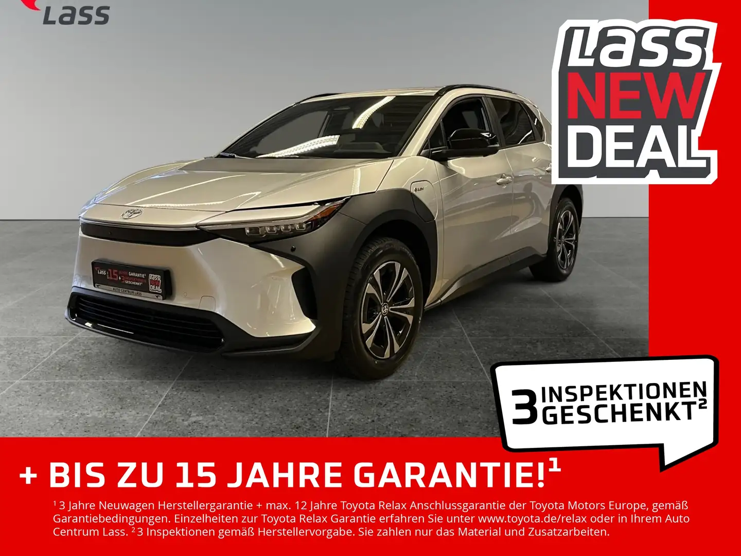 Toyota bZ4X FWD Teamplayer 2xKlima 360 ACC 0,0% Silber - 1