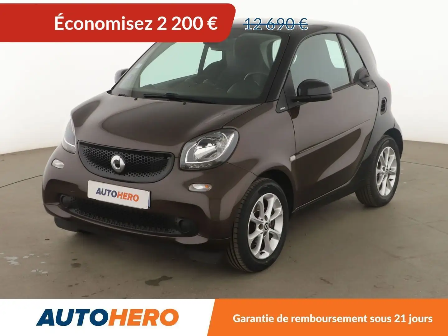 smart forTwo 0.9 Perfect BVA6 Brun - 1