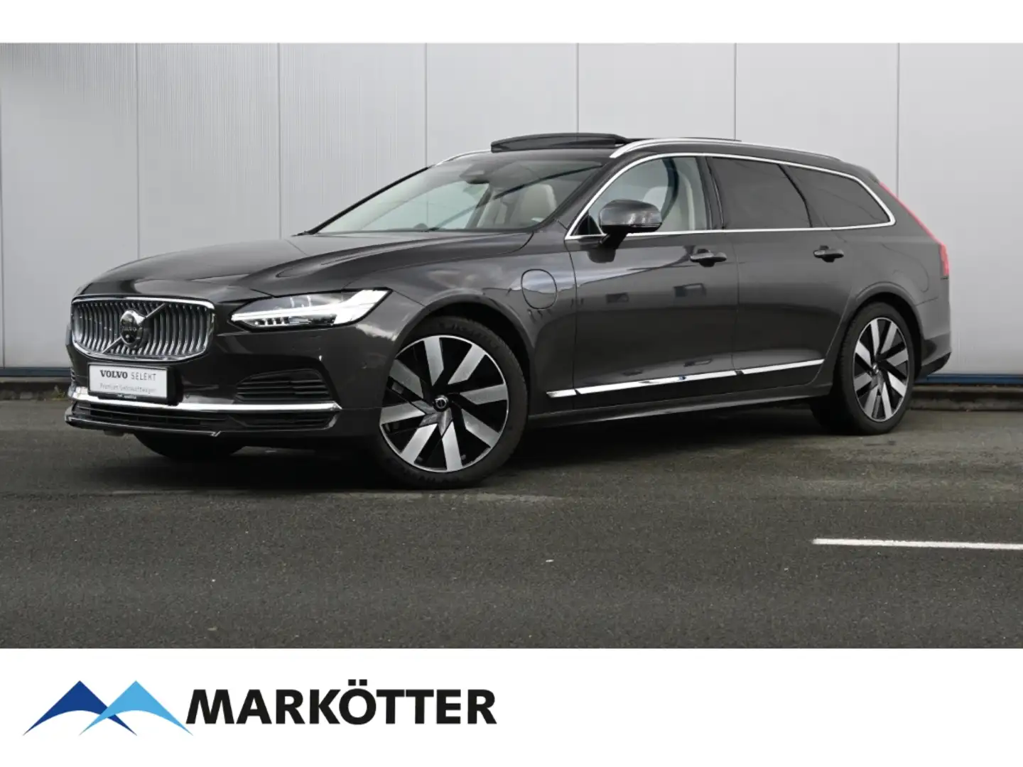 Volvo V90 T8 AWD Recharge Ultimate Bright/AHK/B&W/360 Grau - 1