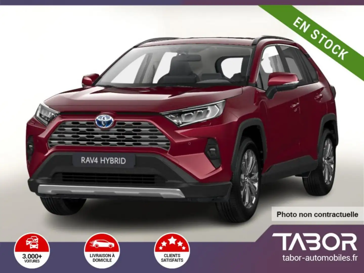 Toyota RAV 4 2.5 Hybrid 218 ECVT TeamD GPS Radar Rouge - 1