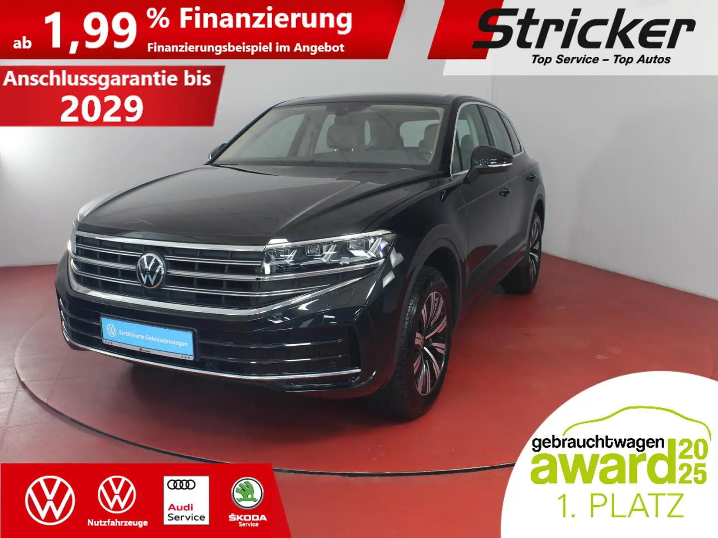 Volkswagen Touareg Elegance 3.0TDI 488,-ohne Anzahlung AHK Leder Noir - 2