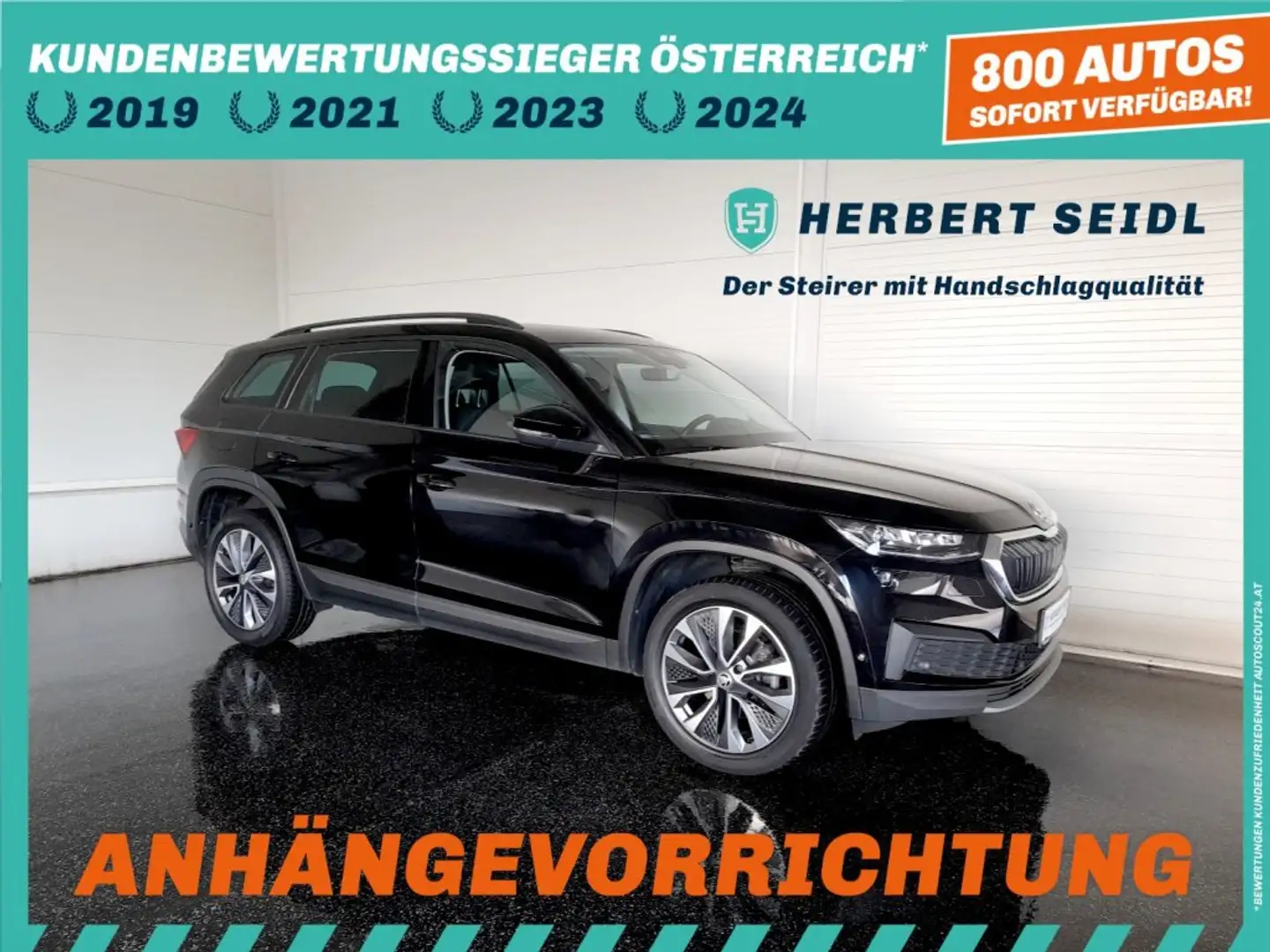 Skoda Kodiaq TOUR 2,0 TDI DSG *MATRIX-LED / 19 ZOLL / AHV / VIRTUELL / NAVI / ACC / E-KLAPPE / KEYLESS* Schwarz - 1