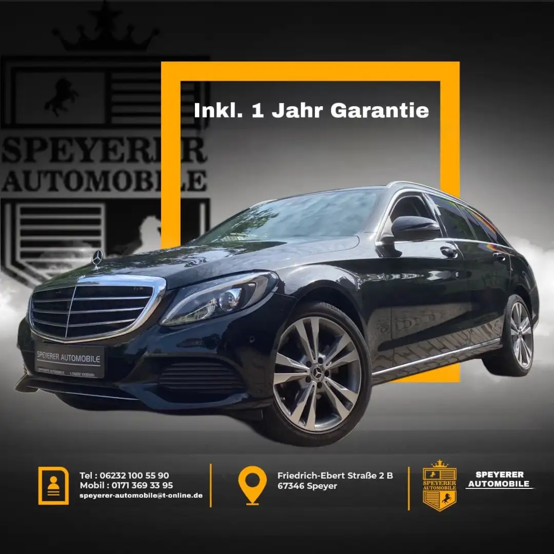 Mercedes-Benz C 180 C -Klasse T-|NAVI|LED|KAMERA|VOLLLEDER|SHZ Zwart - 1
