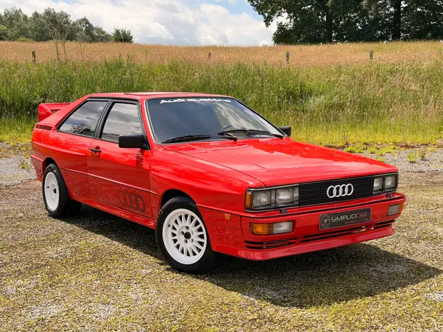 Audi QUATTRO UR Coupe Turbo Type 85 WR 1981   5 cyl. 10V. 200 CV   Belgian Car   Rouge Mars   "Tirettes"