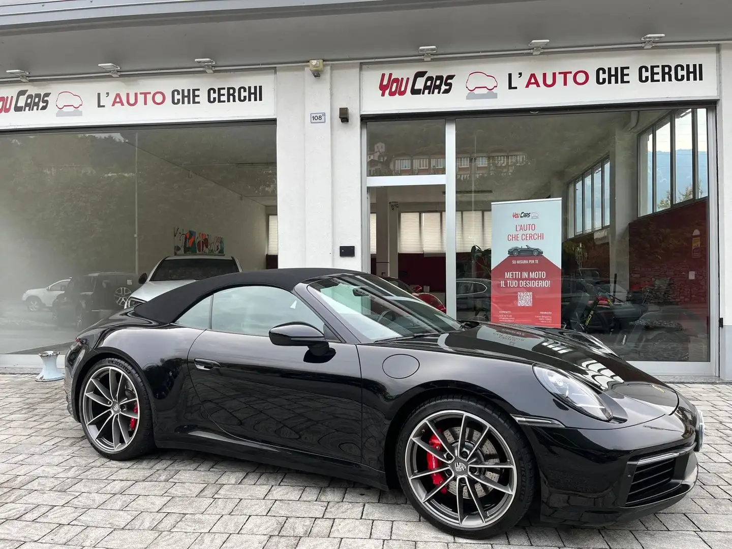 Porsche 992 911 Cabrio 3.0 Carrera 4S Scarichi-Chrono Pack Noir - 1