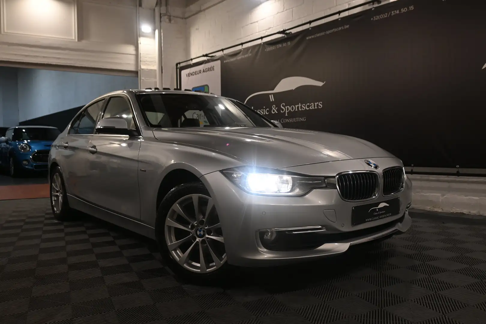BMW 320 320i LUXURY LINE / CUIR / GPS NAVI / SUNROOF !! Argent - 2