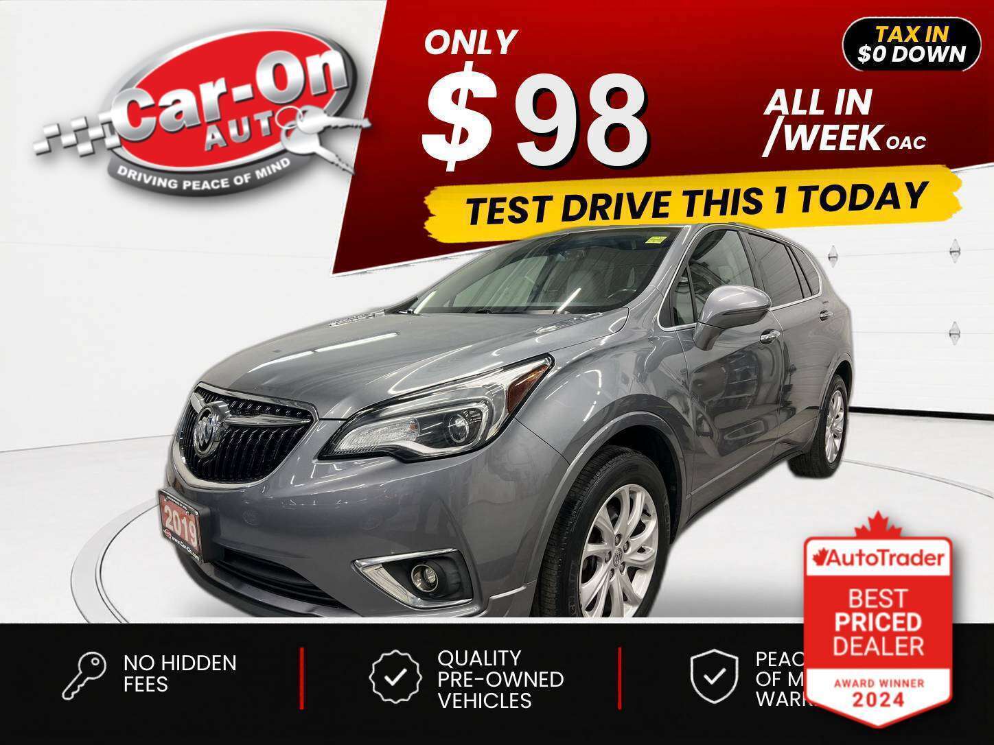 Gray 2019 Buick Envision Preferred AWD SUV / Crossover All-Wheel Drive Automatic