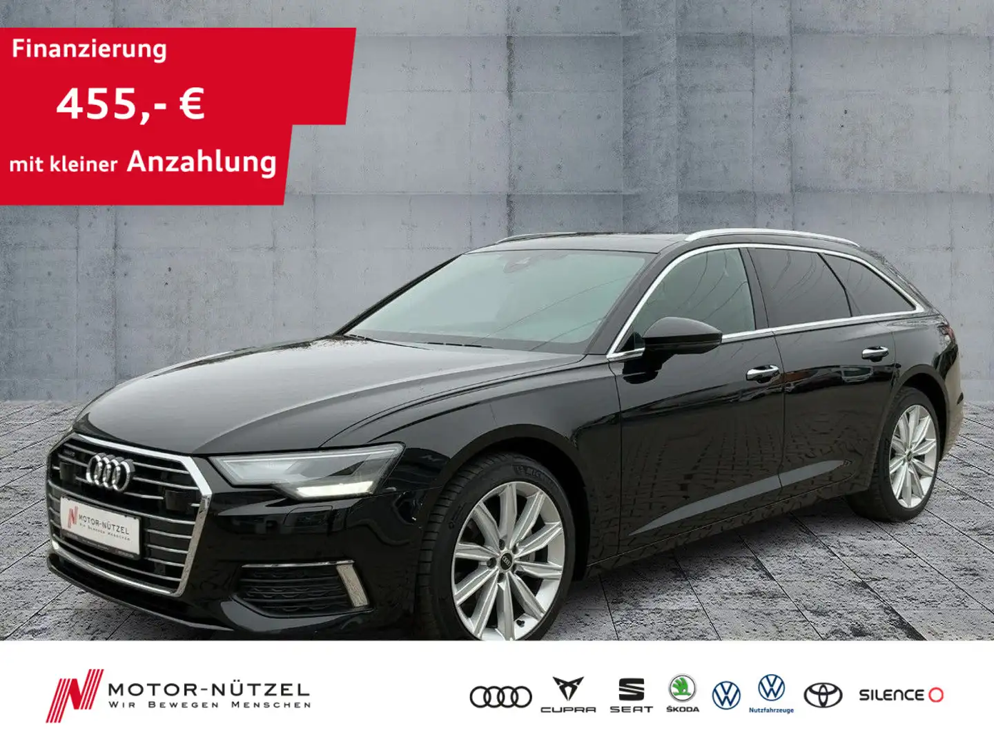 Audi A6 40 TDI QU 5JG+LED+NAVI+HuD+PANO+AHK-Vob Schwarz - 1