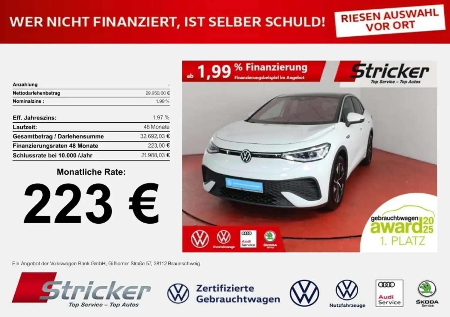 Volkswagen ID.5 Pro Performance 223,-ohne Anzahlung AHK Pano Wärm Weiß - 1