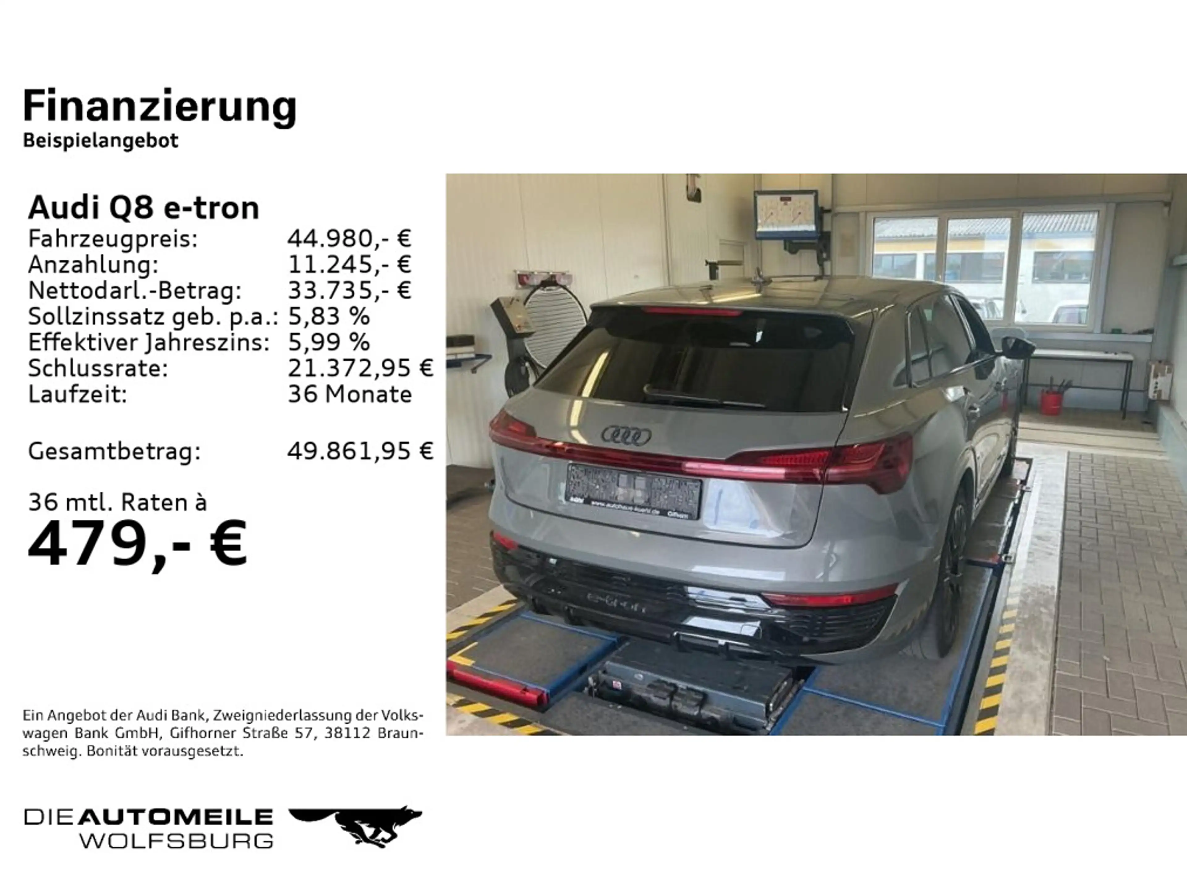Audi Q8 e-tron 50 Q S line Matrix/Luft/ACC/360°/Navi/ — photo 2