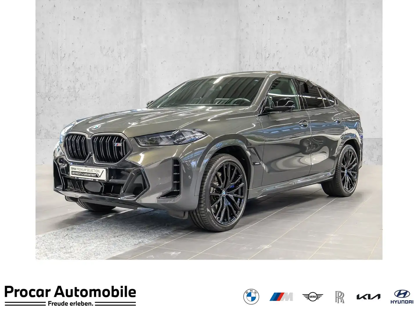 BMW X6 M60i xDrive M Sport PANO ACC RFK NAVI LED LM Grau - 1