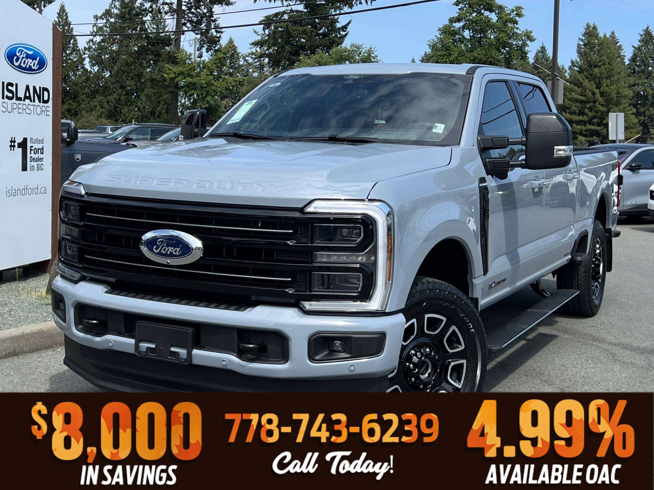 Gray 2026 Ford F-350 Super Duty Pickup Truck Four-Wheel Drive Automatic