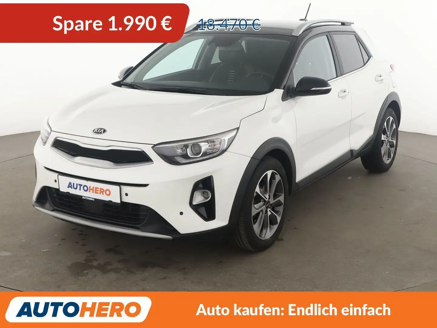 Kia Stonic 1.0 TGDI Spirit Aut*NAVI*TEMPO*CAM*PDC*SHZ* Blanc - 1