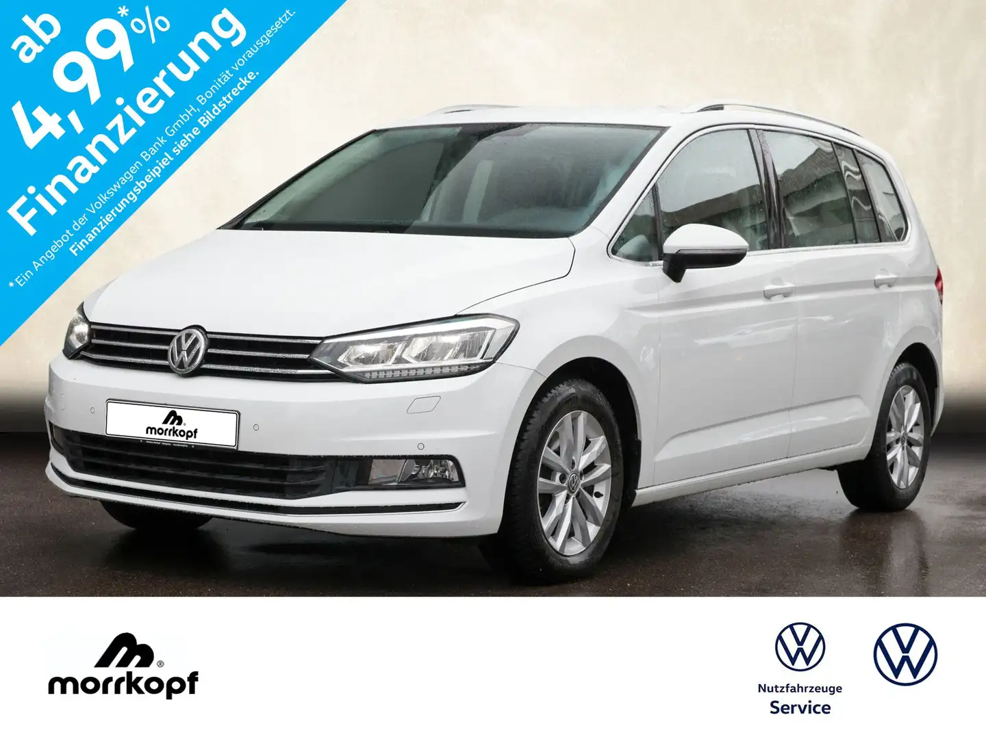 Volkswagen Touran 1.5TSI Highline +AHK+NAVI+ACC+ Bluetooth Blanco - 1