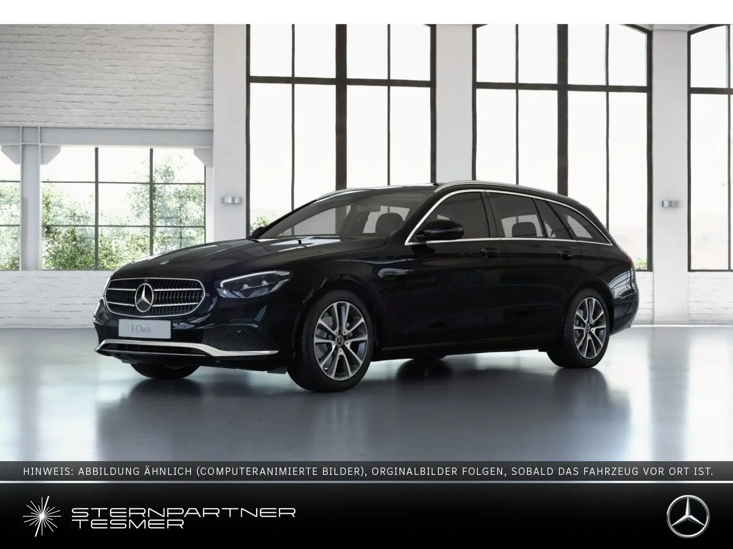 Mercedes-Benz E 220 d T +AVANTGARDE+PANO+LEDER+AHK+MEMORY Zwart - 1