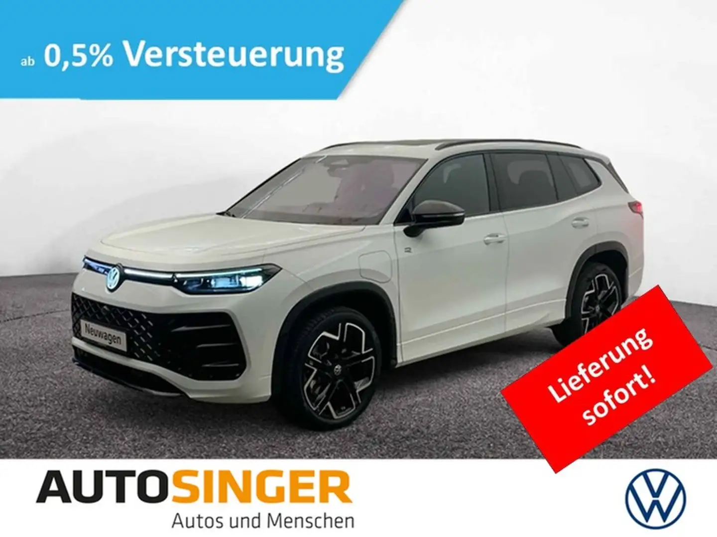 Volkswagen Tayron R-Line eHybrid LEDER*PANO*AHK*HARMAN Weiß - 1