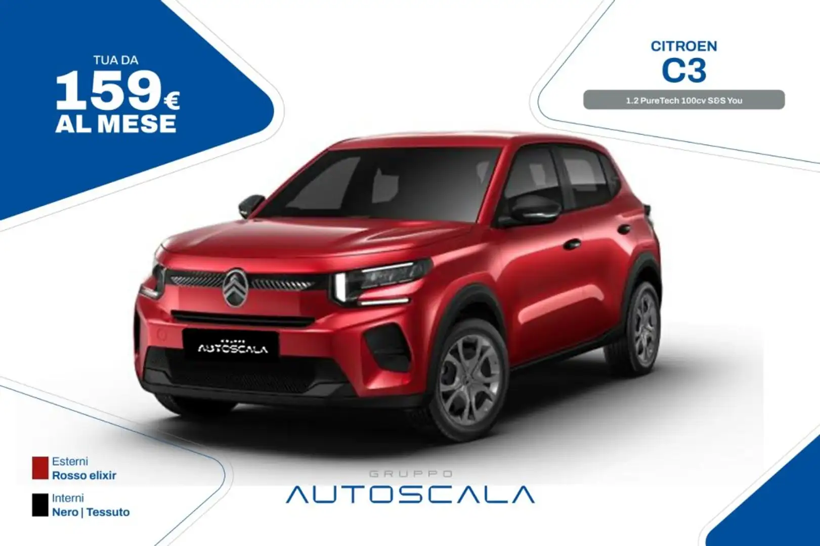 Citroen C3 1.2 PureTech 100cv S&S You Rosso - 1