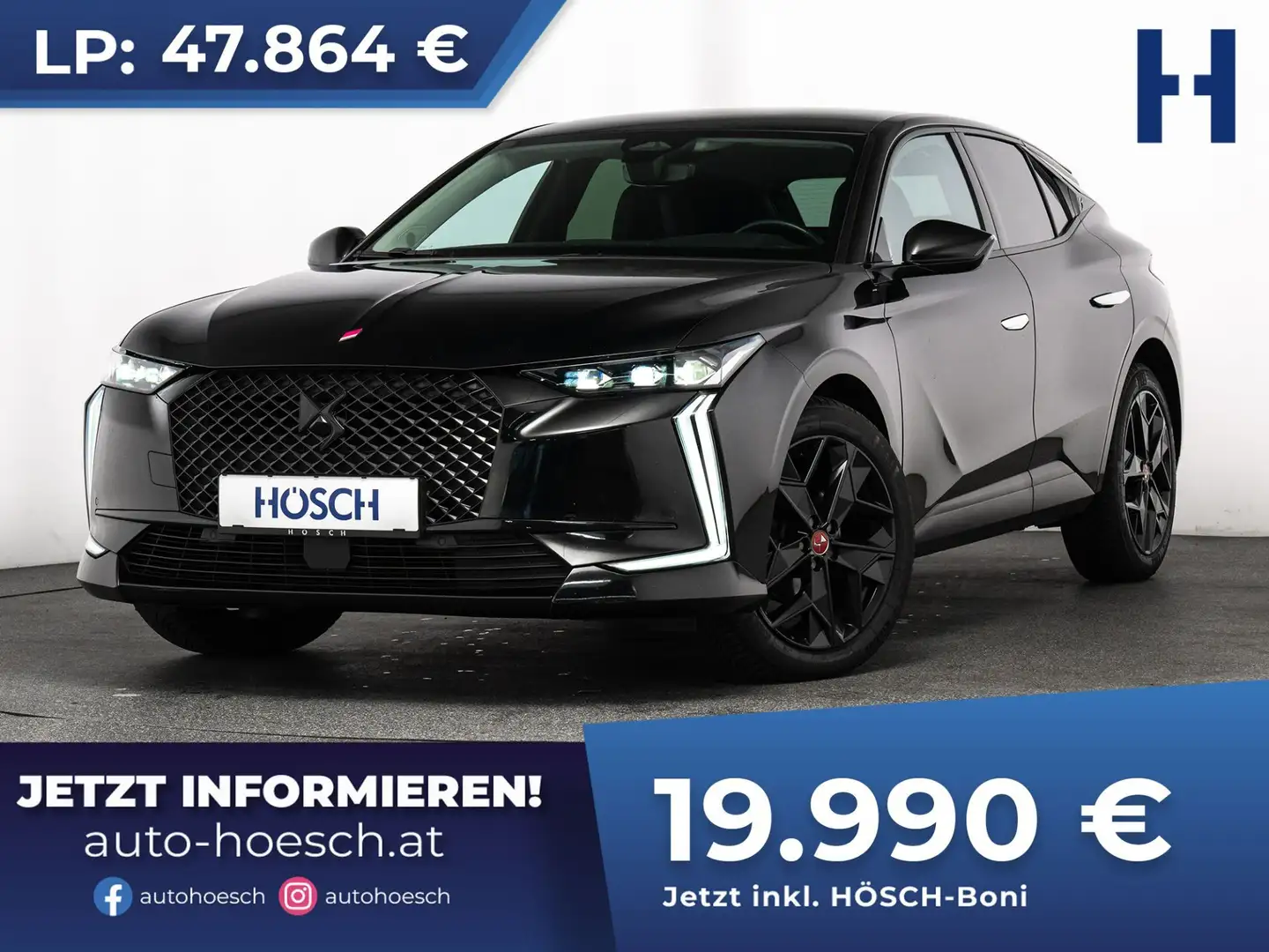 DS Automobiles DS 4 1.5 BlueHDI 130 PERFORMANCE LINE Aut. TOP-EXTRAS Schwarz - 1