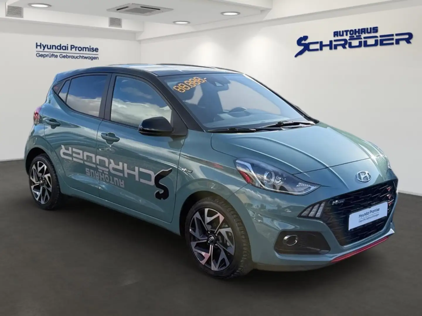 Hyundai i10 1.0 T N-Line Navigation Allwetter Sitzheizung Kame Grün - 2