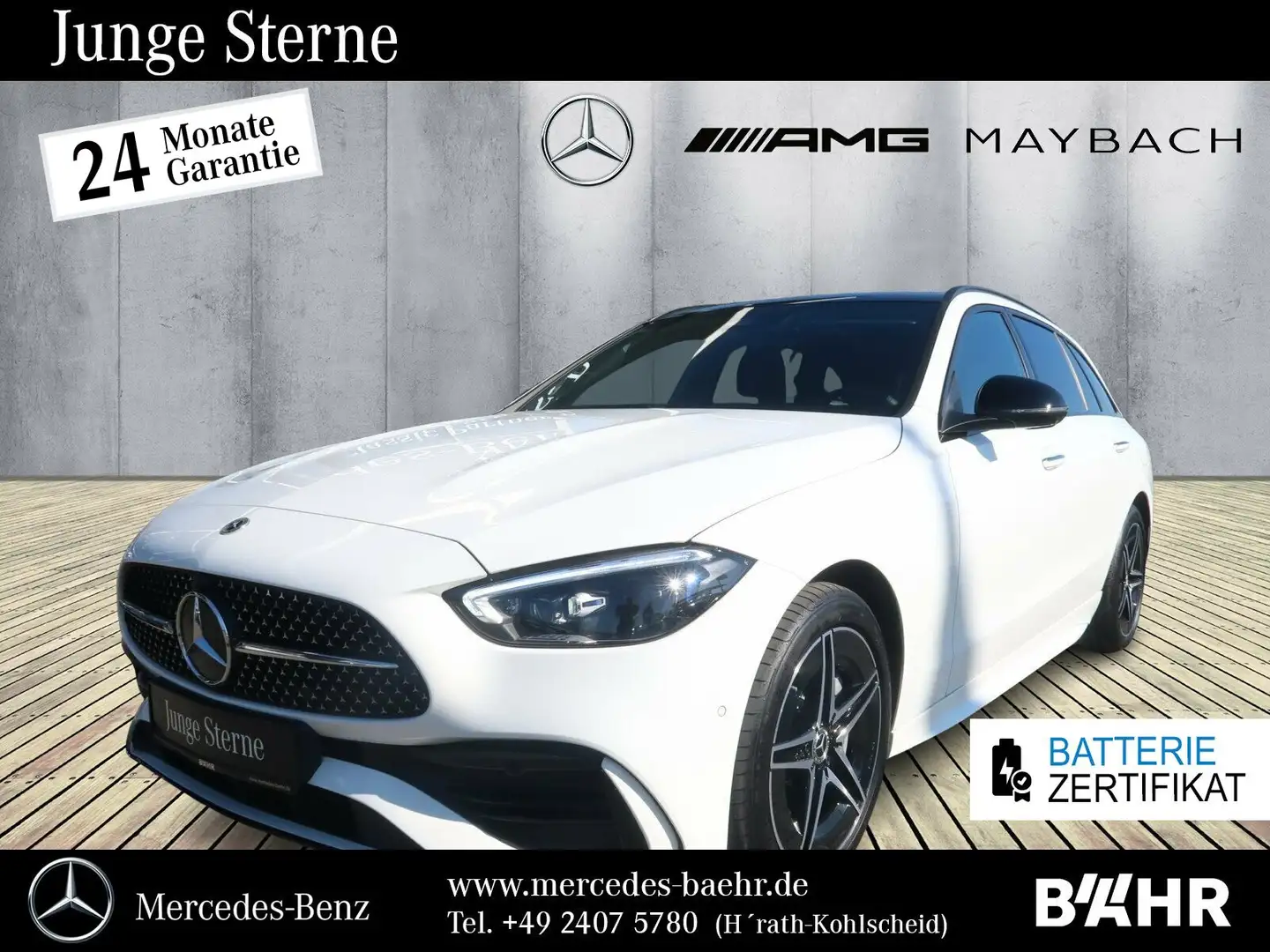 Mercedes-Benz C 300 C 300 de T AMG+Night/MBUX/Digital-Light/Pano/360 Weiß - 1