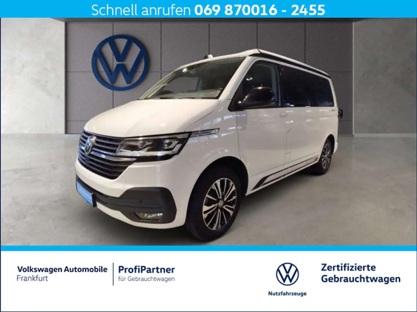 Volkswagen T6.1 California Beach 2.0 TDI DSG 4Motion Navi L Weiß - 1