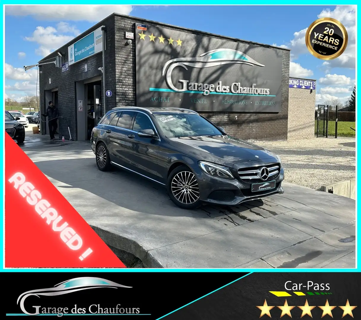 Mercedes-Benz C 180 d - Navi - ! Attelage ! - Bluetooth - A/C - Eu6b Grijs - 1