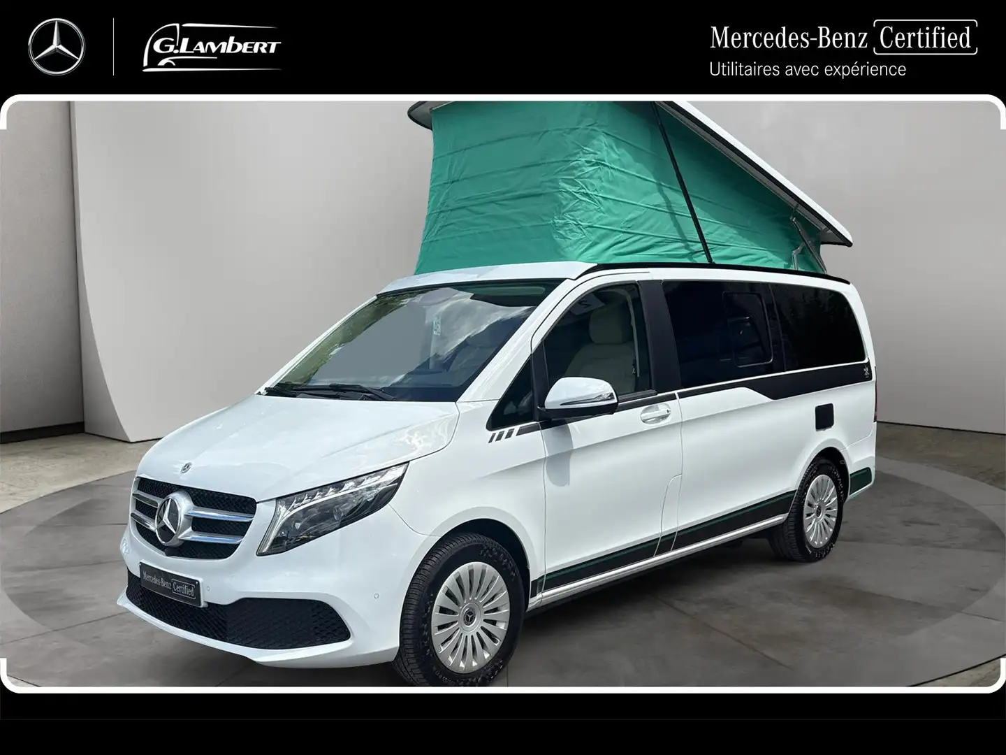 Mercedes-Benz V 300 300d 4-MATIC Lang MARCO POLO Blanc - 1