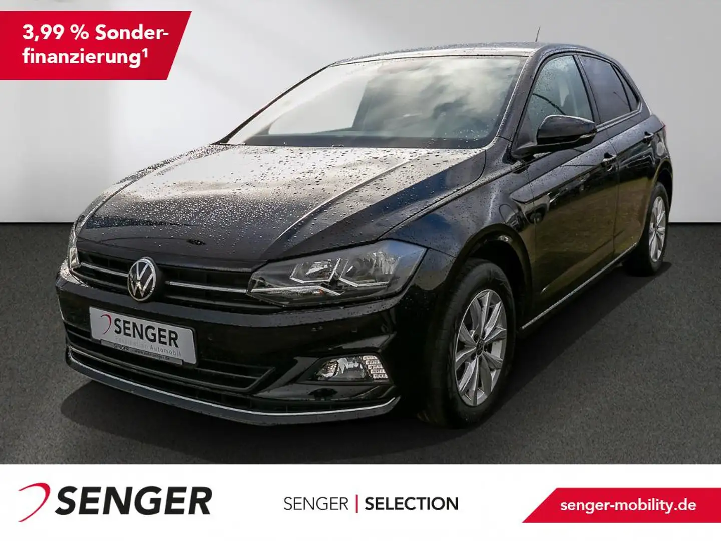 Volkswagen Polo 1.0 TSI Highline ACC PDC SHZ APP Zwart - 1