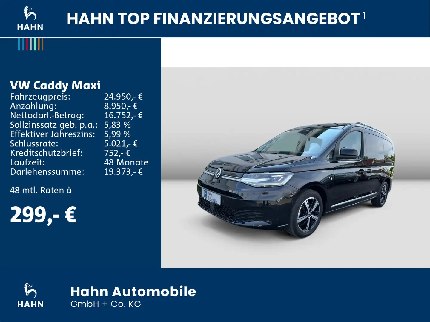Volkswagen Caddy 2.0TDI Style DSG CAM AHK LED Virtual Zwart - 2