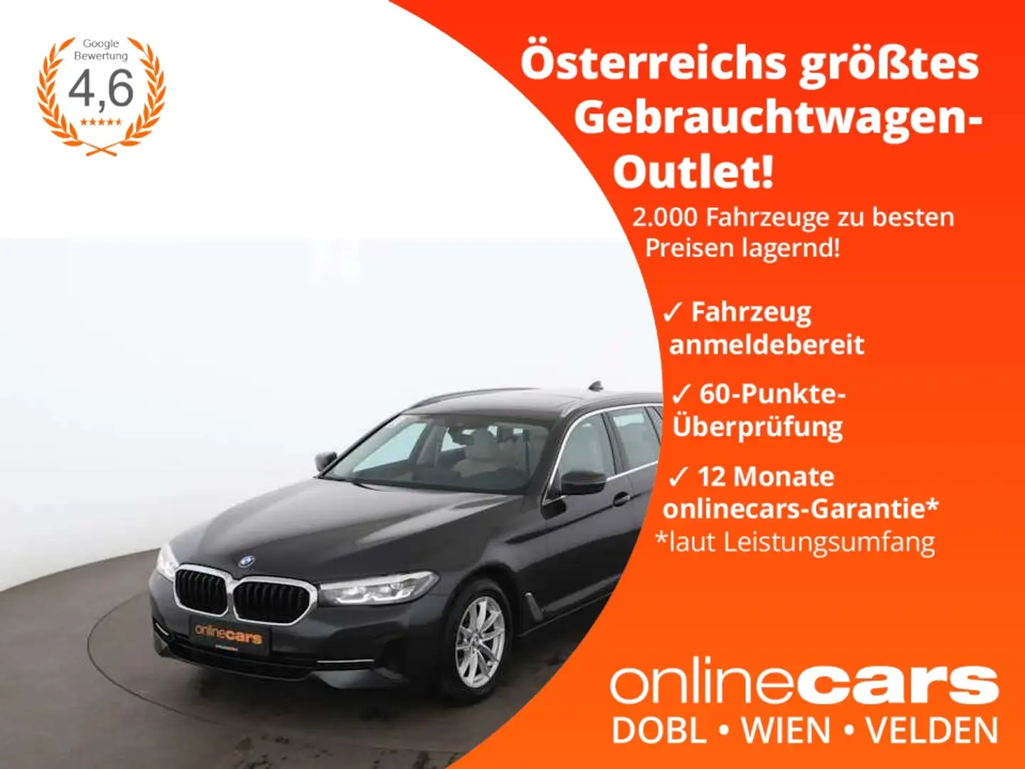 BMW 520 d Touring Aut LED SKY LEDER NAVI DIGI-TACHO Grau - 1