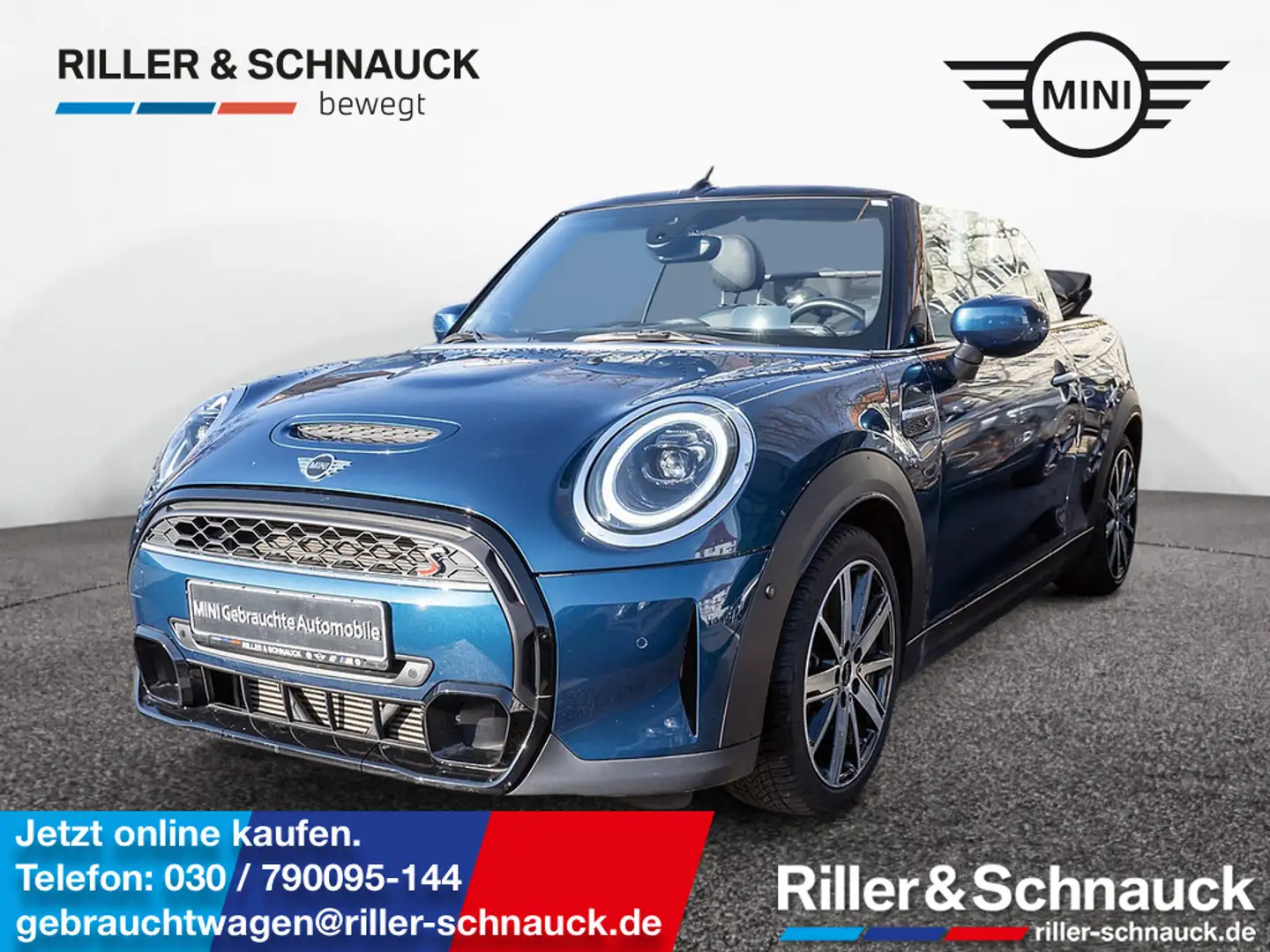 MINI Cooper S Cabrio H/K+HUD+NAVI+LEDER+KEYLESS+KL Blau - 1