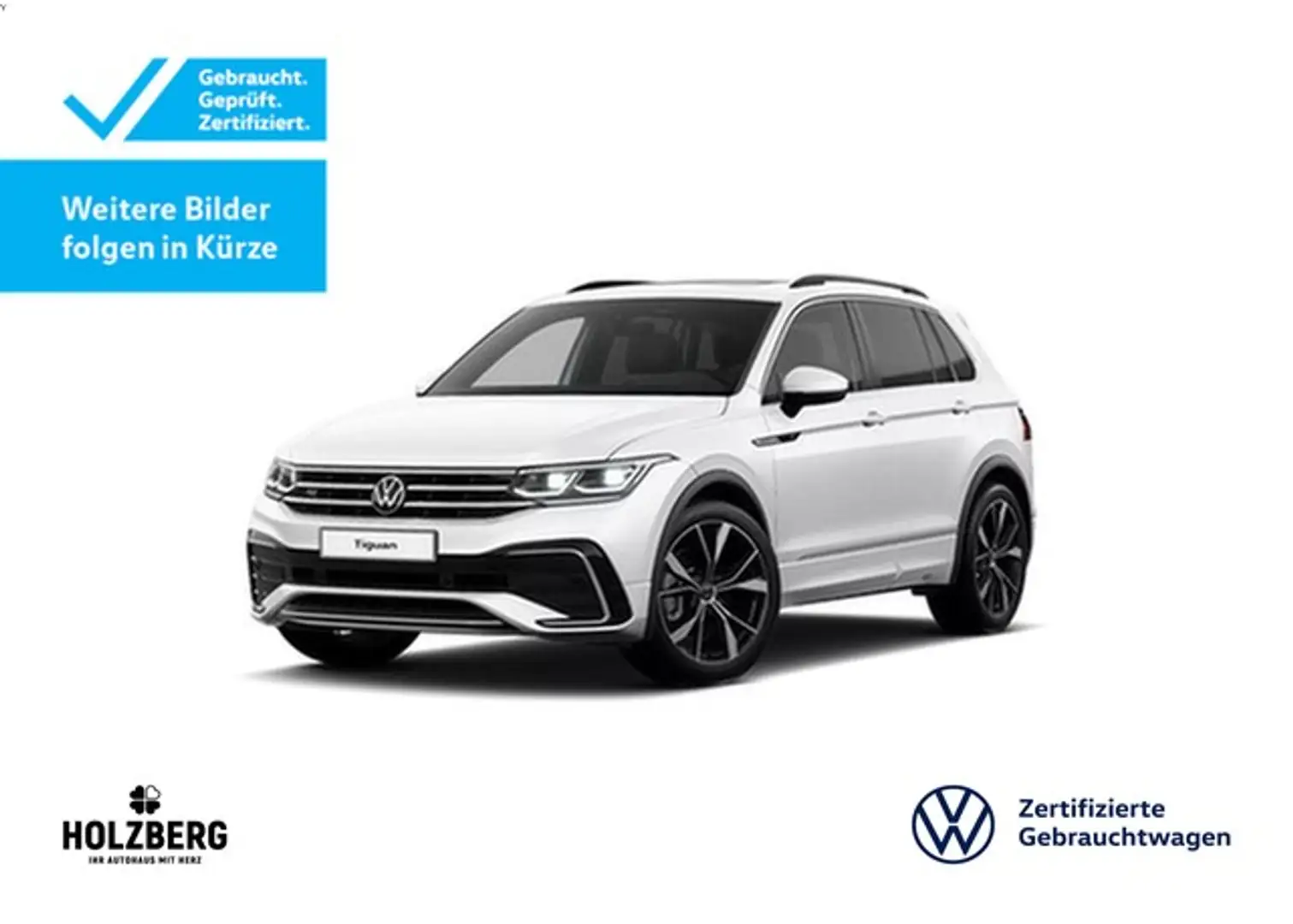 Volkswagen Tiguan 2.0 TDI R-Line 4Motion IQ.LIGHT+NAVI+RFK Weiß - 1