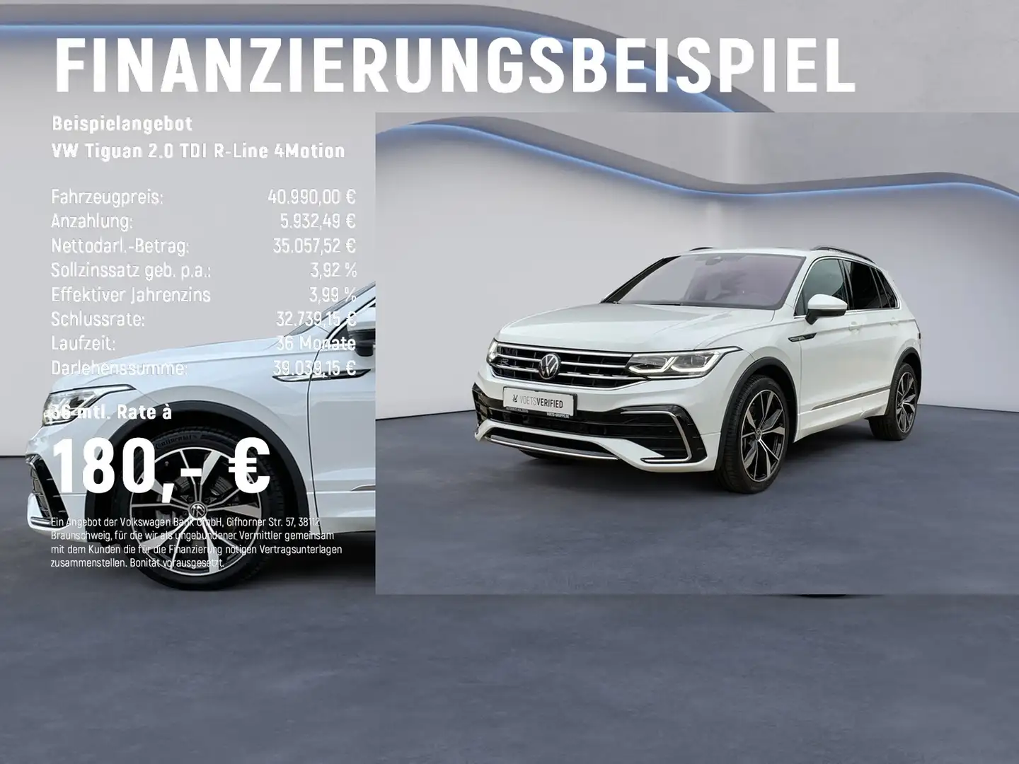Volkswagen Tiguan 2.0 TDI R-Line 4Motion IQ.LIGHT+NAVI+RFK Wit - 2