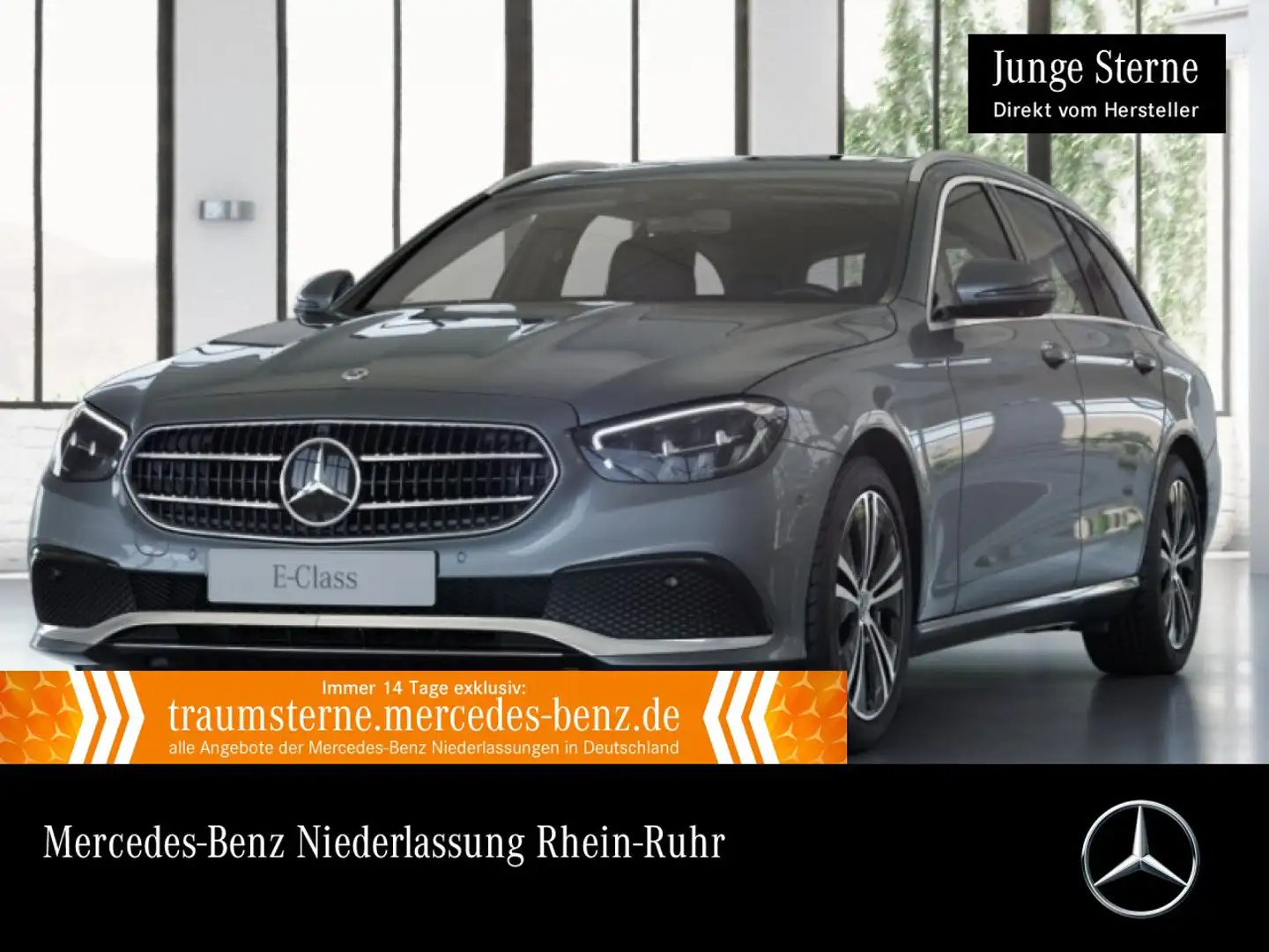 Mercedes-Benz E 400 d T 4M AVANTG+360+AHK+LED+FAHRASS+9G Grau - 1